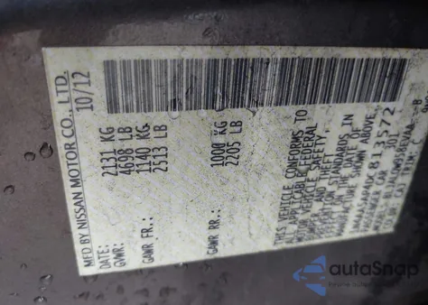 2013 Nissan Maxima 3.5 S from USA, damaged, VIN 1N4AA5AP4DC813572